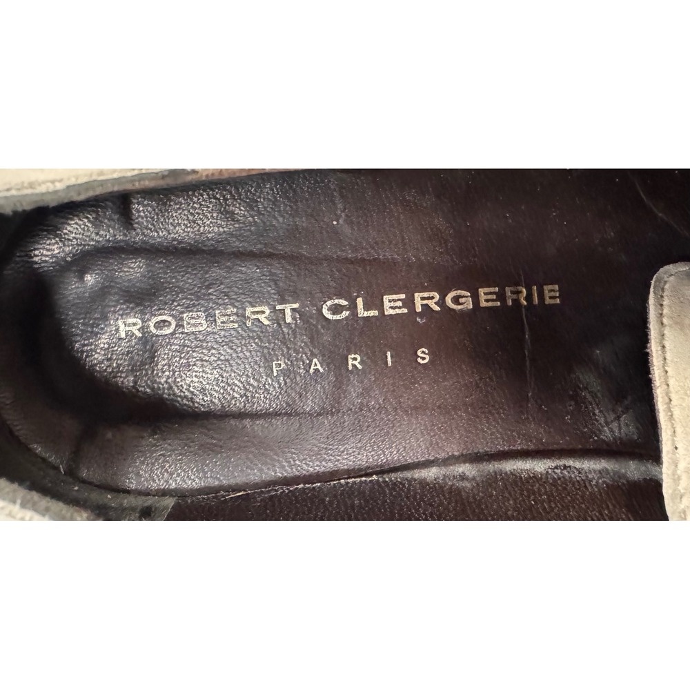 Robert Clergerie Paris Wingtip Brogue Shoes Black Cream Leather Lace Up Sz 10 - Picture 6 of 9